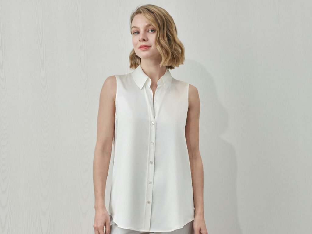 Chemise blanche sans manches